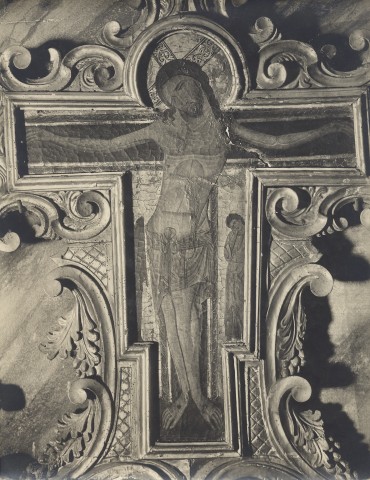 Brogi — Anonimo pisano - sec. XIII - Cristo crocifisso; Madonna e san Giovanni Evangelista — insieme